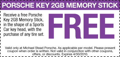 Porsche Key 2GB Memory Stick